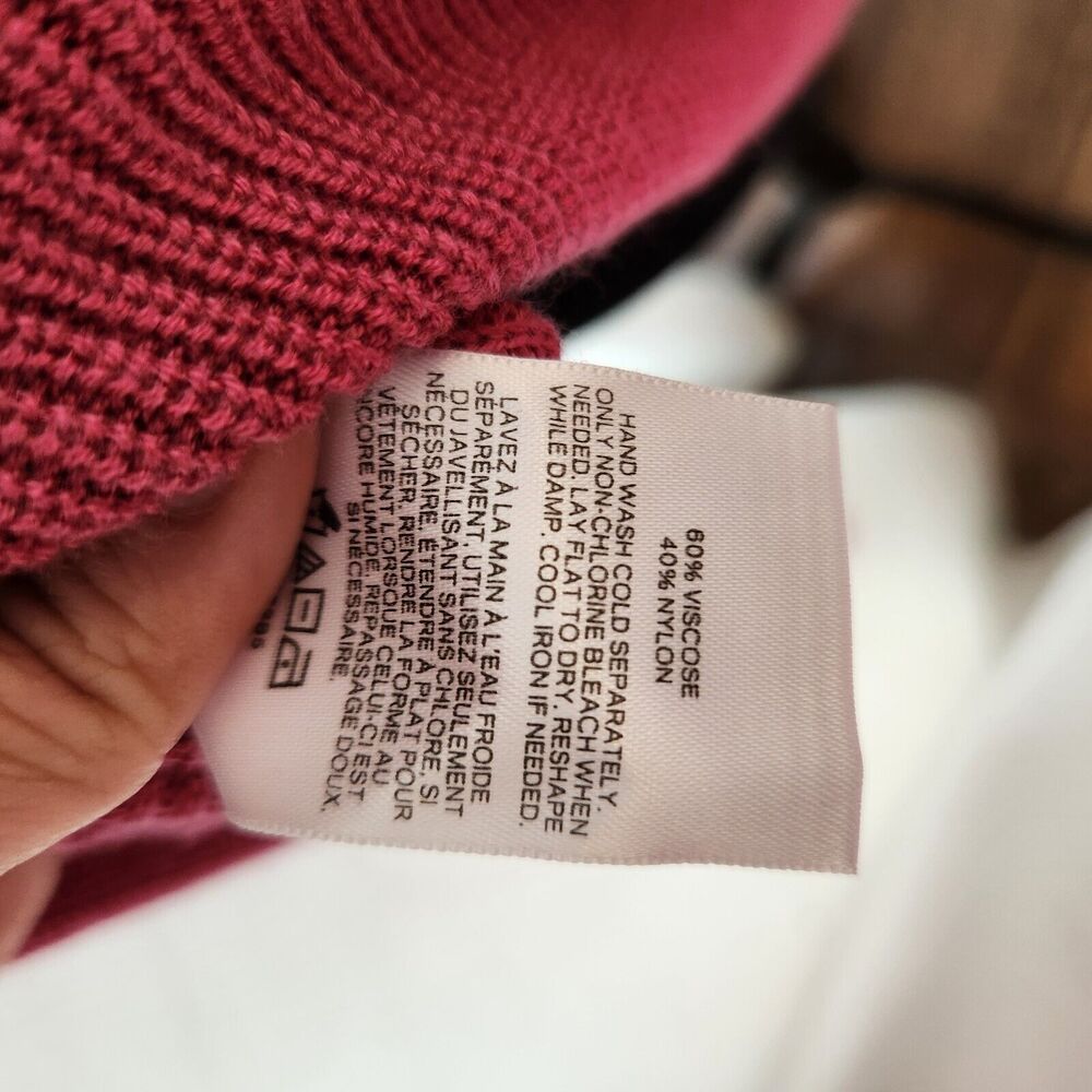New Express Cold Shoulder Sweater Womens Medium Pink Ribbed Lightweight Soft - Picture 10 of 10